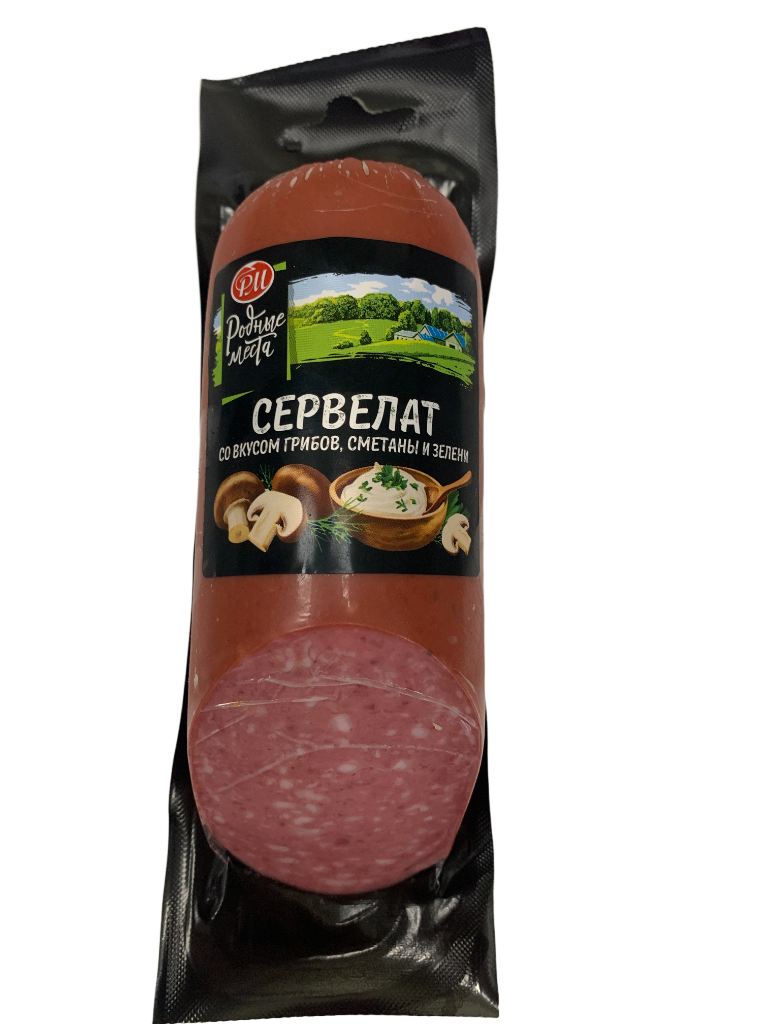 Сервелат со вкусом грибов, сметаны и зелени
